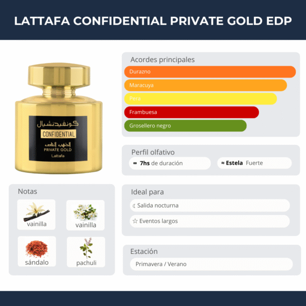 Lattafa Confidential Private Gold EDP 100ml